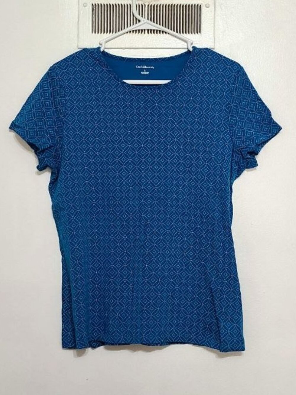 Blue Geometric Diamond Short Sleeve